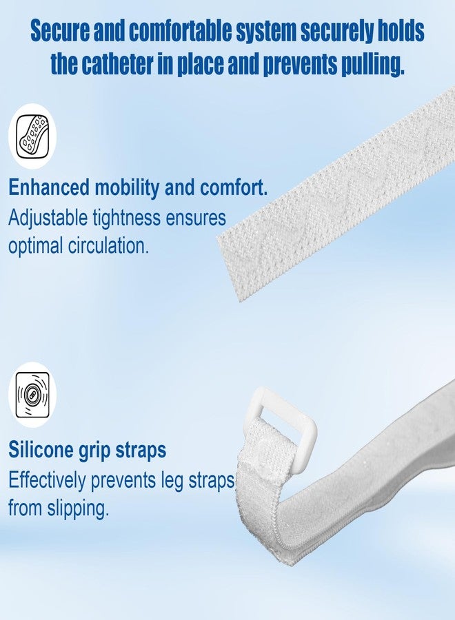 Sinbana 6 Pcs Catheter Leg Bag Straps, Adjustable Anti-Slip Catheter Holder Post-Surgery Urinary Drainage Bag Leg Band Supplies for Secure Tube Stabilization and Comfortable Wear - Image 4